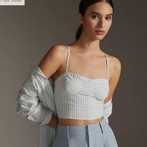 Anthropologie Striped Bustier Top